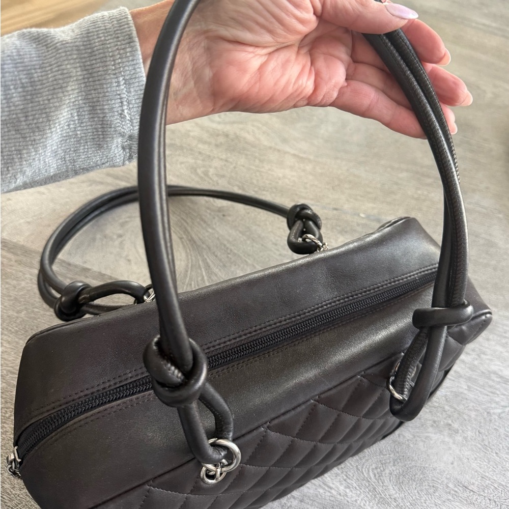 Chanel CC Chocolate Quilted Cambon Ligne Bowler Shoulder Bag - Picture 10 of 16